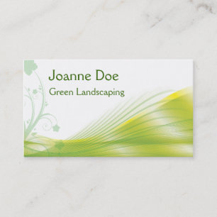Visite Carte personnelle de aménagement verte