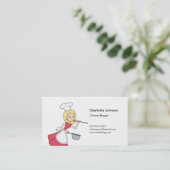 Visite Carte personnelle de rétro bande dessinée blonde (Debout devant)