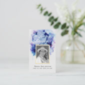 Visite Carte photo commémoratif de l'aquarelle d'Hydrange (Debout devant)