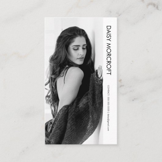 Visite Carte photo comp Acteur de modèle professionnel mo (Devant)