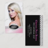 Visite Carte photo de concours de beauté de bonheur de (Devant / Derrière)