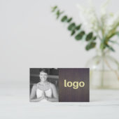 Visite Carte photo de logo Ajouter un logo (Debout devant)
