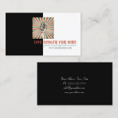 Visite Carte photo de microphone de location de chanteur (Devant / Derrière)