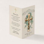 Visite Carte photo de prière catholique pour les funérail (Extérieur)