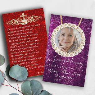 Visite Carte photo de prière commémorative de Parties sci