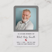 Visite Carte photo de prière commémorative des funéraille (Devant)