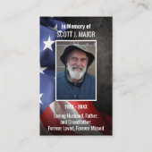 Visite CARTE PHOTO de prière commémorative du drapeau amé (Devant)