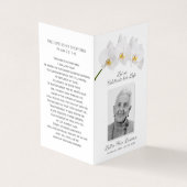 Visite Carte photo de prière commémorative funéraire simp (Extérieur)