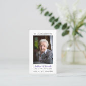 Visite Carte photo de prière commémorative funéraire simp (Debout devant)