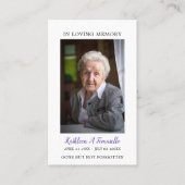 Visite Carte photo de prière commémorative funéraire simp (Devant)