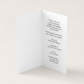 Visite Carte photo de prière commémorative funéraire simp (Intérieur)