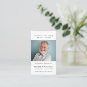 Visite Carte photo de prière commémorative funéraire simp (Debout devant)