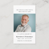 Visite Carte photo de prière commémorative funéraire simp (Devant)