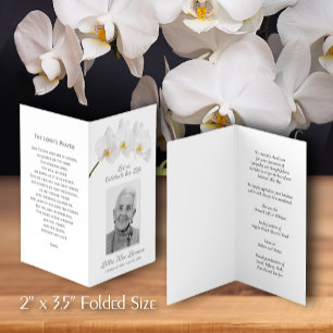 Visite Carte photo de prière commémorative funéraire simp