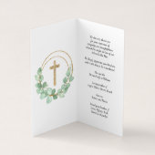 Visite Carte photo de prière commémorative funéraire simp (Intérieur)