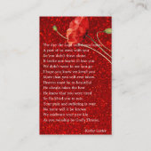 Visite Carte photo de prière commémorative Gold Heart (Dos)