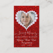 Visite Carte photo de prière commémorative Gold Heart (Devant)