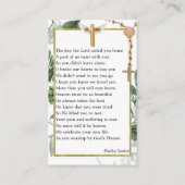 Visite Carte photo de prière commémorative moderne or bot (Dos)