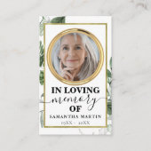 Visite Carte photo de prière commémorative moderne or bot (Devant)