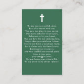 Visite Carte photo de prière funéraire céleste vert (Dos)