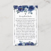 Visite Carte photo de prière funéraire des Fleurs bleues (Dos)