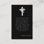 Visite Carte photo de prière funéraire minimal moderne (Dos)