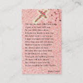 Visite Carte photo de prière funéraire rose Gold (Dos)