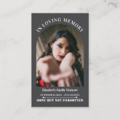 Visite Carte photo de prière funéraire simple d'Océanie (Devant)