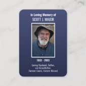 Visite Carte photo de prière Ombre Blue Flag (Devant)