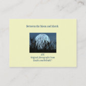 Visite Carte photo entre de lune et de marais ATC (Dos)