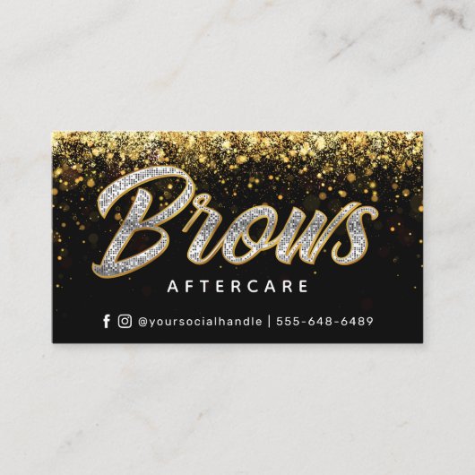 Visite Carte PMU de post-soins Gold moderne (Devant)