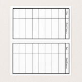 Visite Carte Portefeuille de pression artérielle (Intérieur déplié)