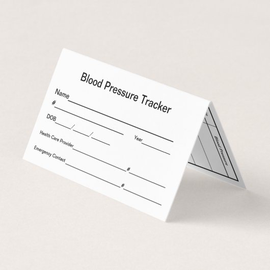 Visite Carte Portefeuille de pression artérielle (Devant)