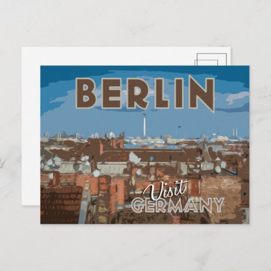 Visite... Carte postale Berlin (Devant / Derrière)