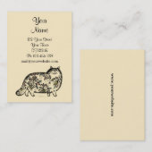 Visite Carte potelée de chat drôle (Devant / Derrière)