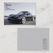 Visite Carte potelée de profil de "Porshe" (Devant / Derrière)