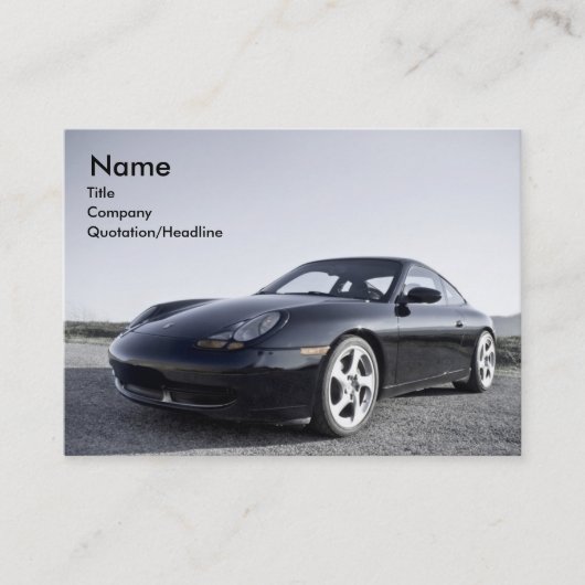 Visite Carte potelée de profil de "Porshe" (Devant)