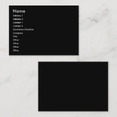 Visite Carte potelée noire de profil (Devant / Derrière)