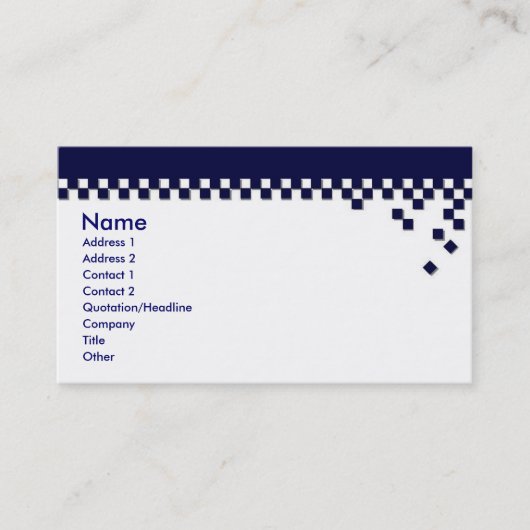 Visite Carte professionnelle classique de profil (Devant)