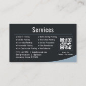 Visite Carte professionnelle de peintre avec QR Code (Dos)