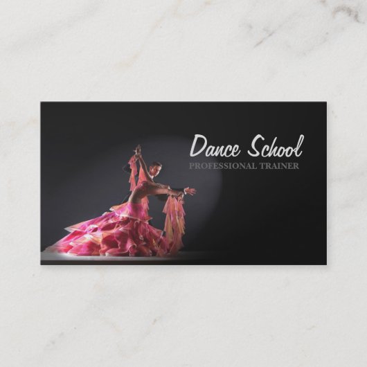 Visite Carte professionnelle d'école de danse de studio (Devant)