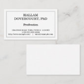 Visite Carte professionnelle d'entreprise de profil (Devant / Derrière)