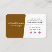 Visite Carte professionnelle minimaliste de luxe (Dos)
