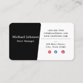 Visite Carte professionnelle minimaliste de luxe (Dos)