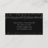 Visite Carte professionnelle pour professeur de musique d (Dos)