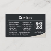 Visite Carte professionnelle QR Code pour pavage de briqu (Dos)