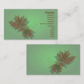 Visite Carte profil de congé d'érable (Devant / Derrière)