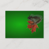 Visite Carte profil de grenouille verte (Dos)