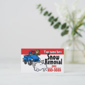 Visite Carte promotionnelle d'enlèvement de la neige (Debout devant)