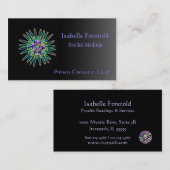 Visite Carte psychique de services de fleur au néon (Devant / Derrière)